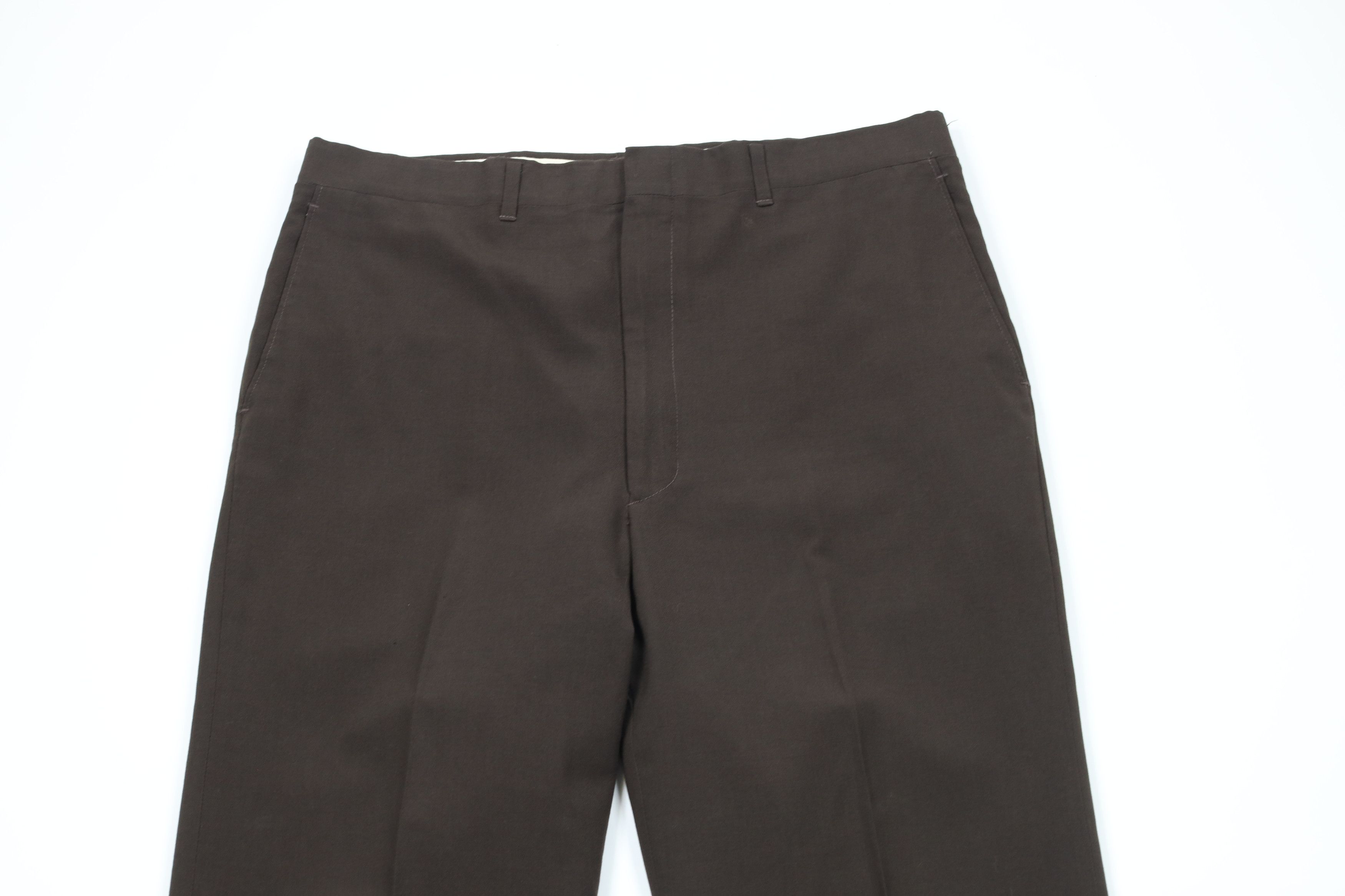 Vintage 70s Streetwear Flared Wide Leg Chino Pants Brown USA