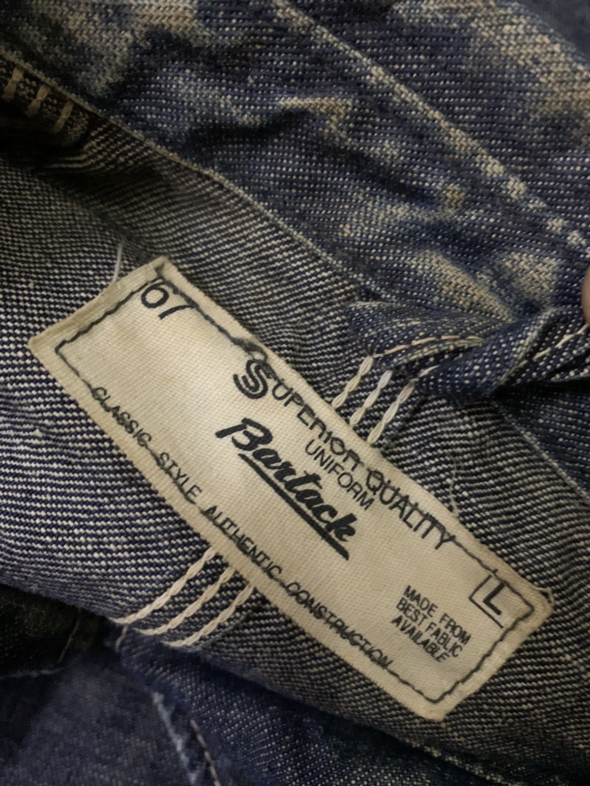 Vintage 💥Vintage 90s Bartack Denim Chore Jacket Size US L / EU 52-54 / 3 - 12 Thumbnail