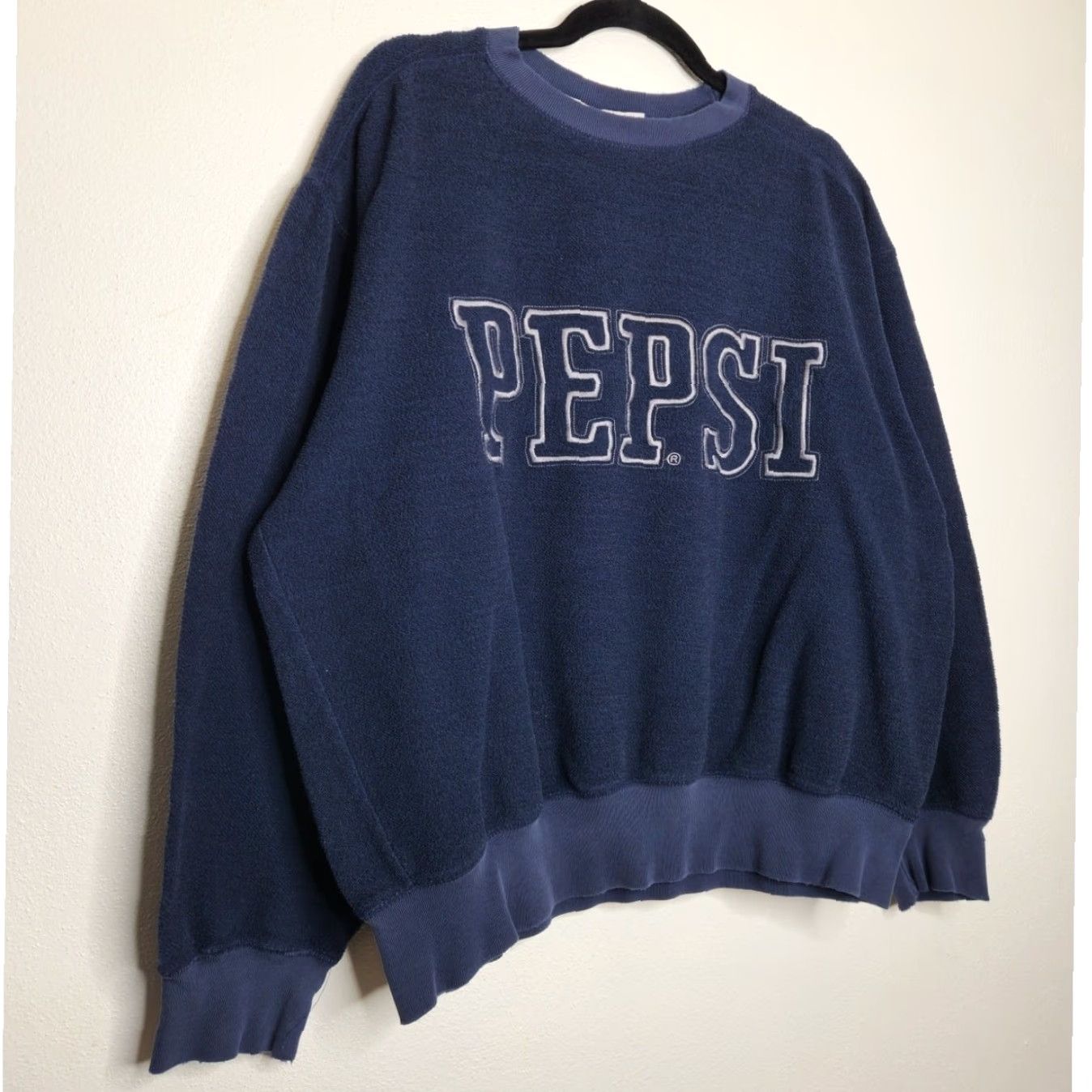 Vintage VINTAGE Pepsi Sweatshirt Fleece Spellout Crewneck Blue 90s Unisex Adults L Mens Women? Size US L / EU 52-54 / 3 - 2 Thumbnail