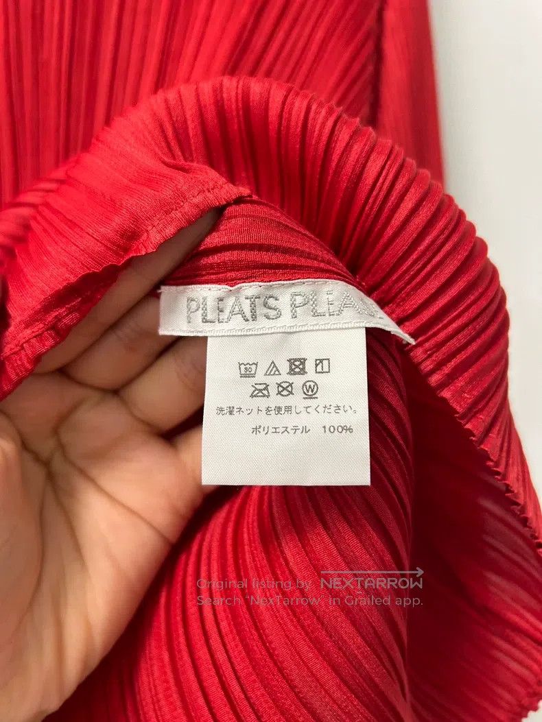 Issey Miyake Issey Miyake Red Long-Sleeve Top Size L / US 10 / IT 46 - 4 Thumbnail