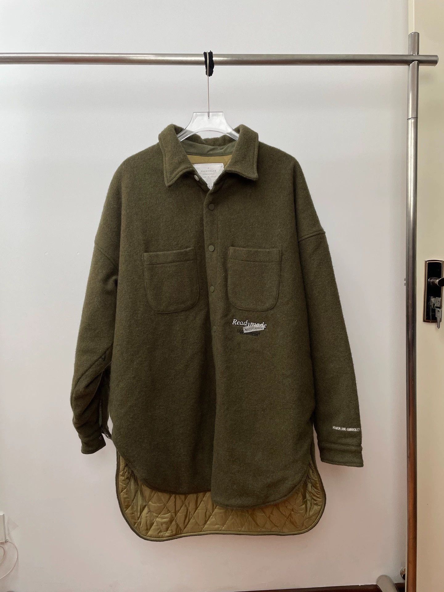 READYMADE Readymade olive green oversize wool coat size 7 Japan made Size US XXL / EU 58 / 5 - 1 Thumbnail