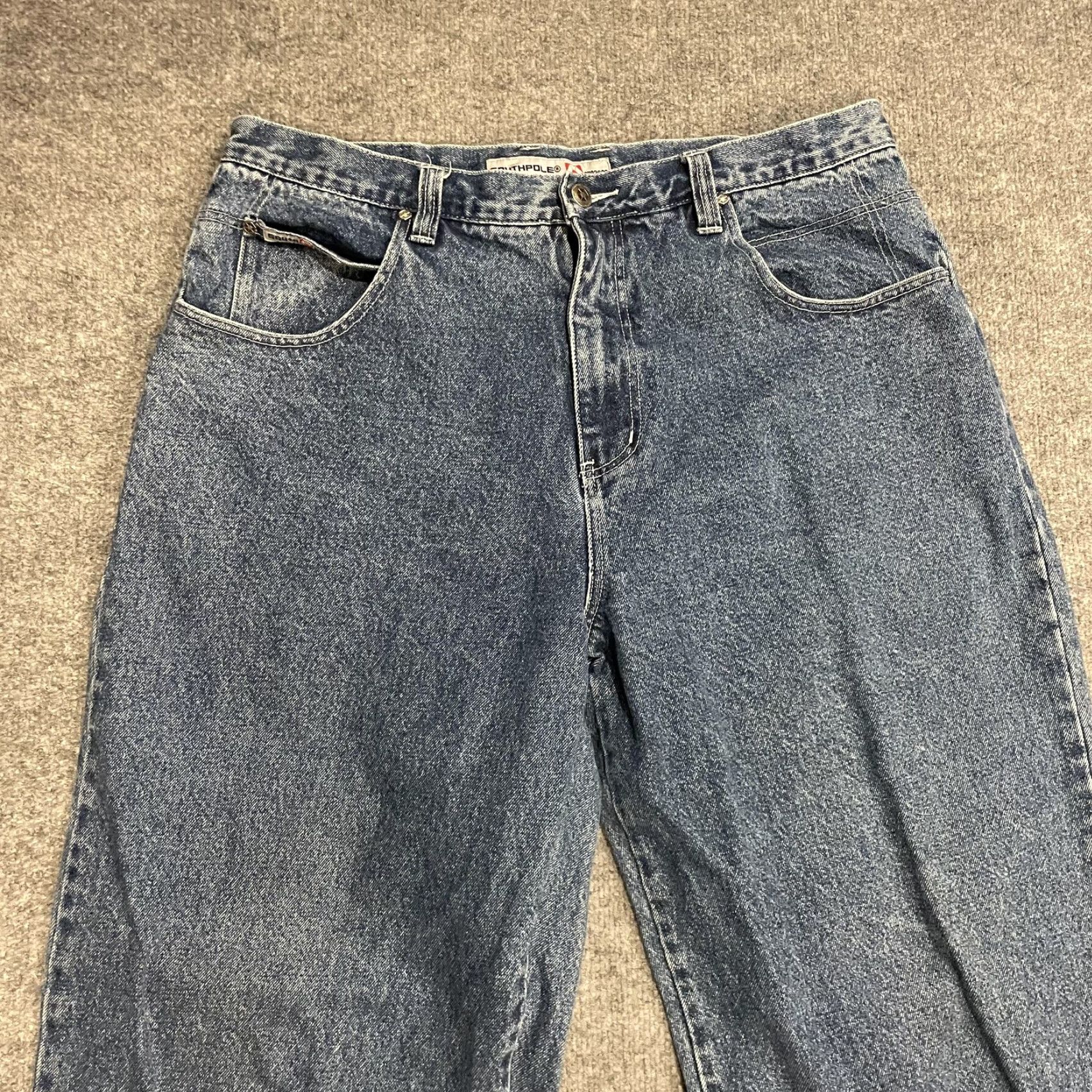 Southpole VINTAGE Southpole Authentic Collection Jeans Mens 40x32 High Rise Tapered Leg Denim Blue 5-Pocket Mens Boys? Size US 40 / EU 56 - 3 Thumbnail
