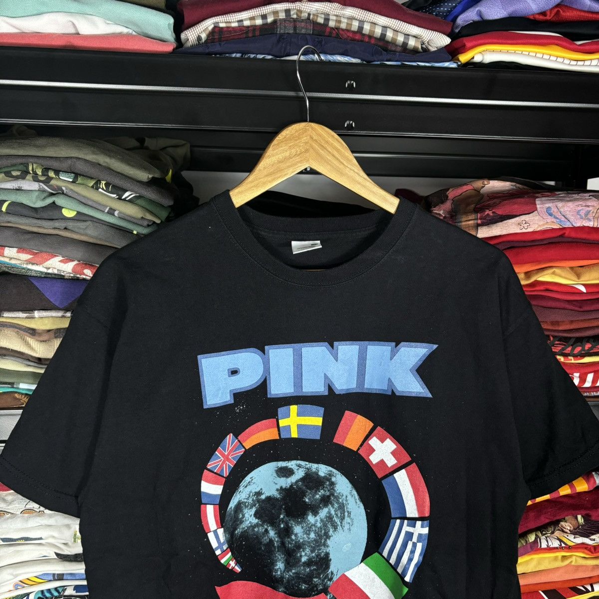 Band Tees × Vintage Vintage Pink Floyd The Dark Side Of The Moon Tee Rare Size US L / EU 52-54 / 3 - 2 Thumbnail