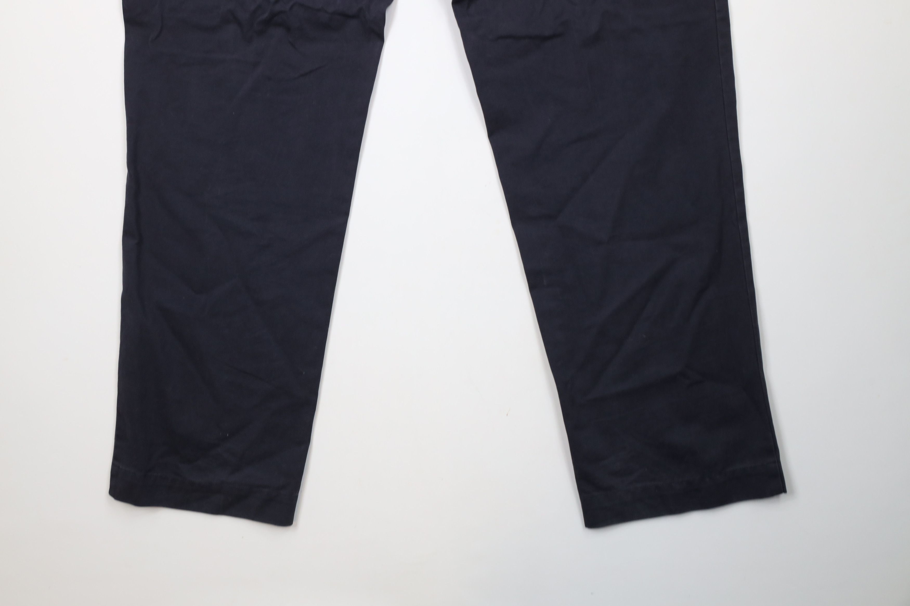 Ralph Lauren × Vintage Vintage 90s Ralph Lauren Wide Leg Chino Pants Navy Blue Size US 38 / EU 54 - 12 Thumbnail