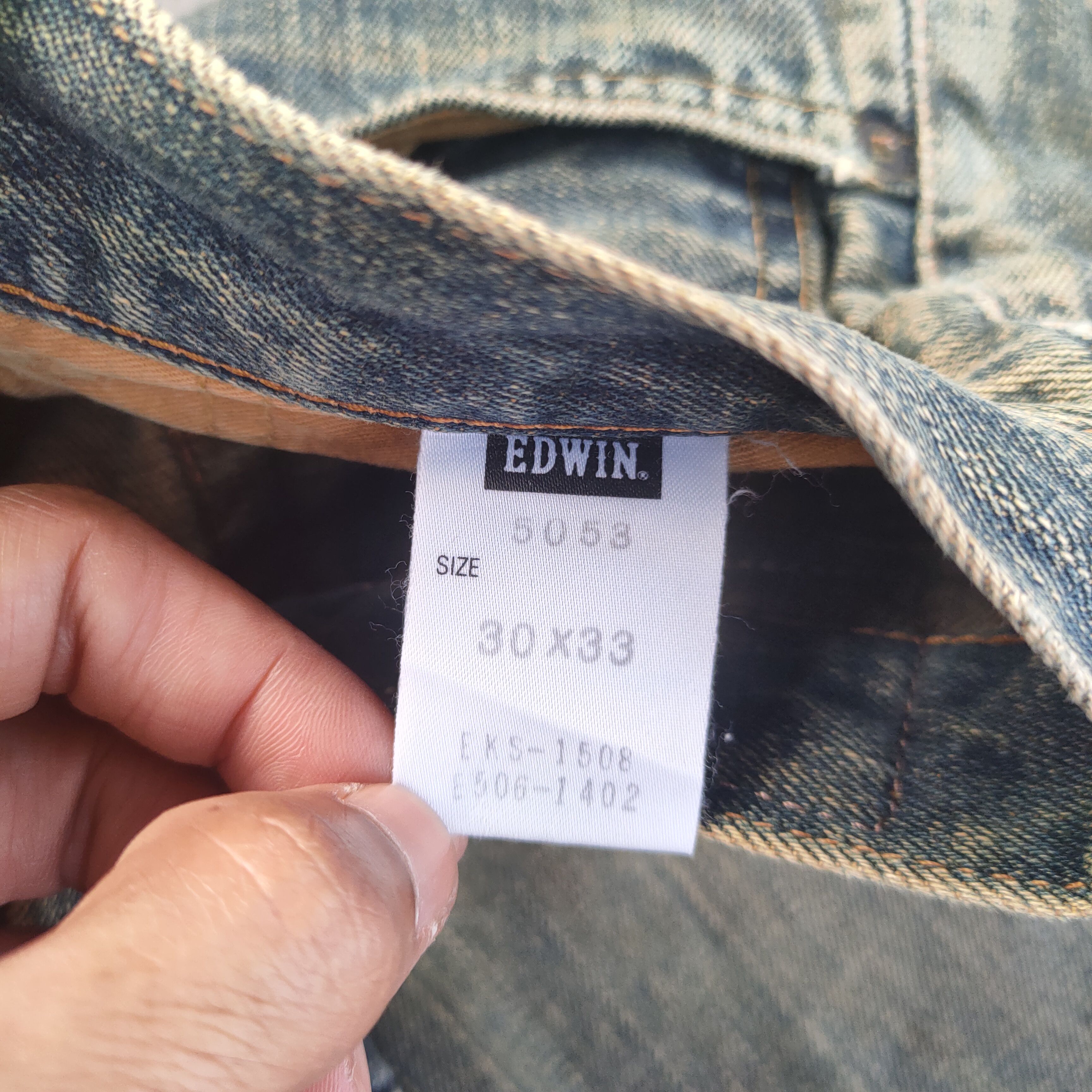 Edwin RUSTY💥 VINTAGE EDWIN ORG TAG RUSTY FADED RIPPED JEANS PANTS Size US 30 / EU 46 - 13 Thumbnail
