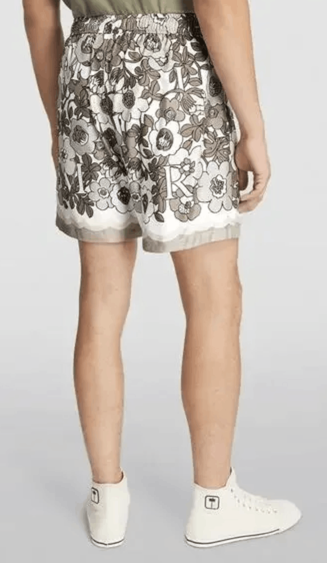 Amiri AMIRI Floral printed SILK shorts - GRAY Size US 32 / EU 48 - 7 Thumbnail