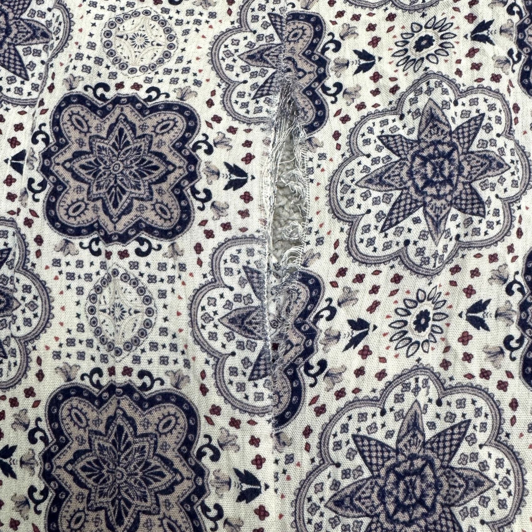 Lulus Lulus Medallion Boho Bell Long Sleeve Maxi Dress Womens XS Blue White High Slit Size XS / US 0-2 / IT 36-38 - 6 Thumbnail