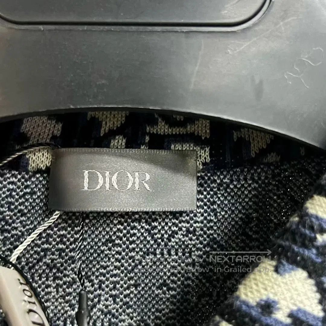 Dior dior beige navy logo long sleeve shirt. Size US M / EU 48-50 / 2 - 2 Thumbnail