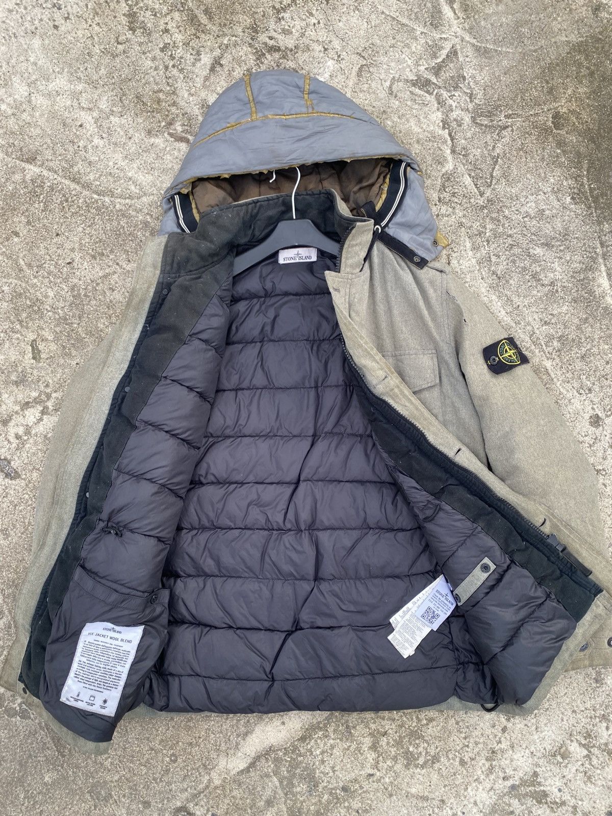 Stone Island Stone Island Ice Wool Blend Down Jacket 2014 Size US XL / EU 56 / 4 - 3 Thumbnail