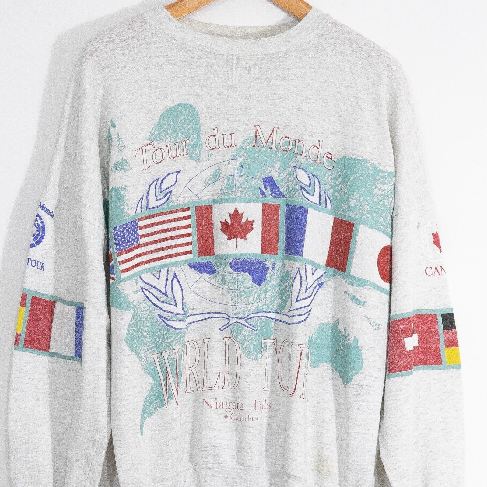 Vintage Vintage 90s Niagara Falls Sweatshirt XL - Thin Lightweight Size US XL / EU 56 / 4 - 2 Thumbnail
