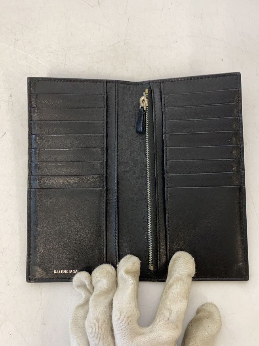 Balenciaga Balenciaga Leather Long Wallet Black Size ONE SIZE - 4 Thumbnail