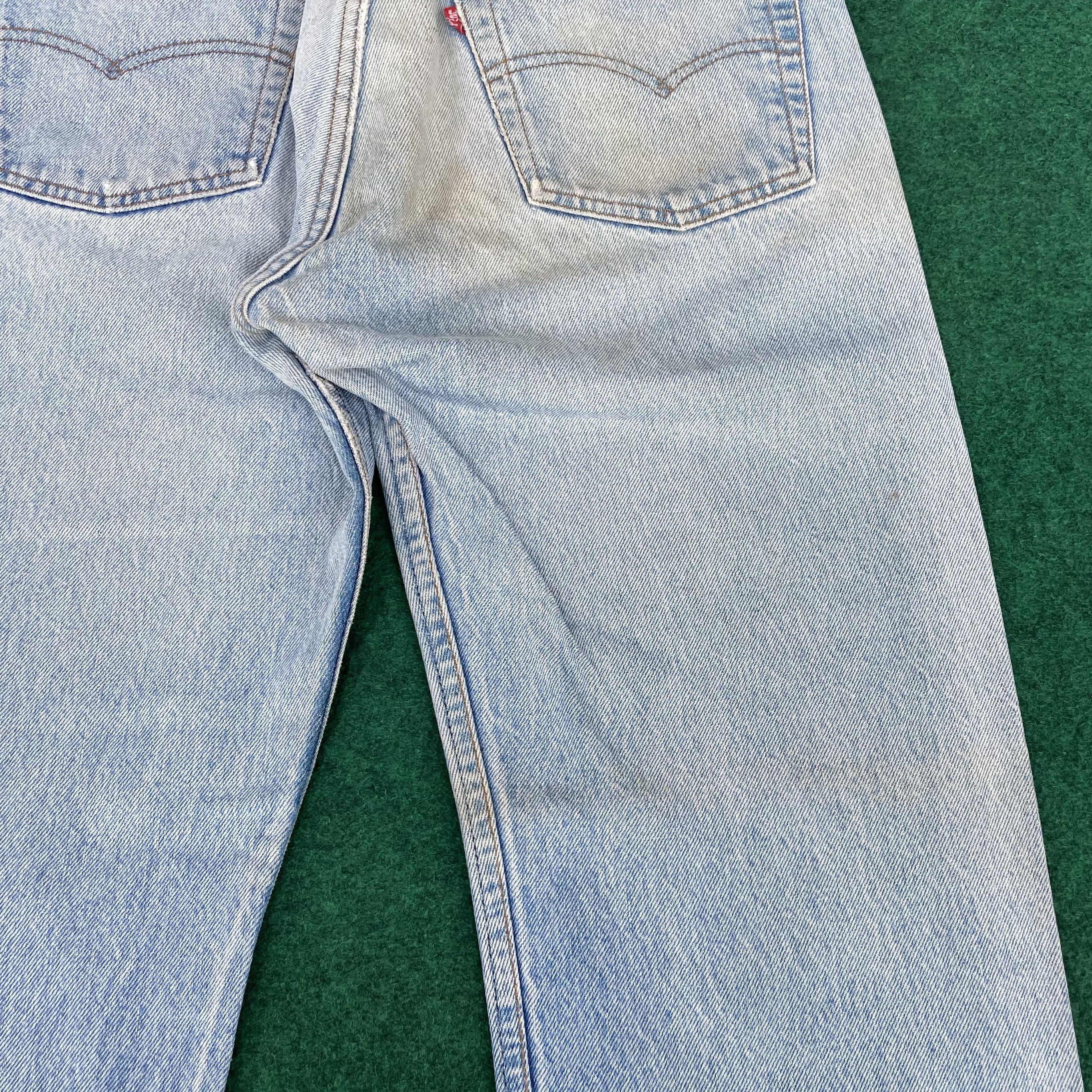 Levi's × Vintage Vtg Levis 501 Distressed Ripped Light Blue Dirty Jeans Size US 31 - 9 Thumbnail