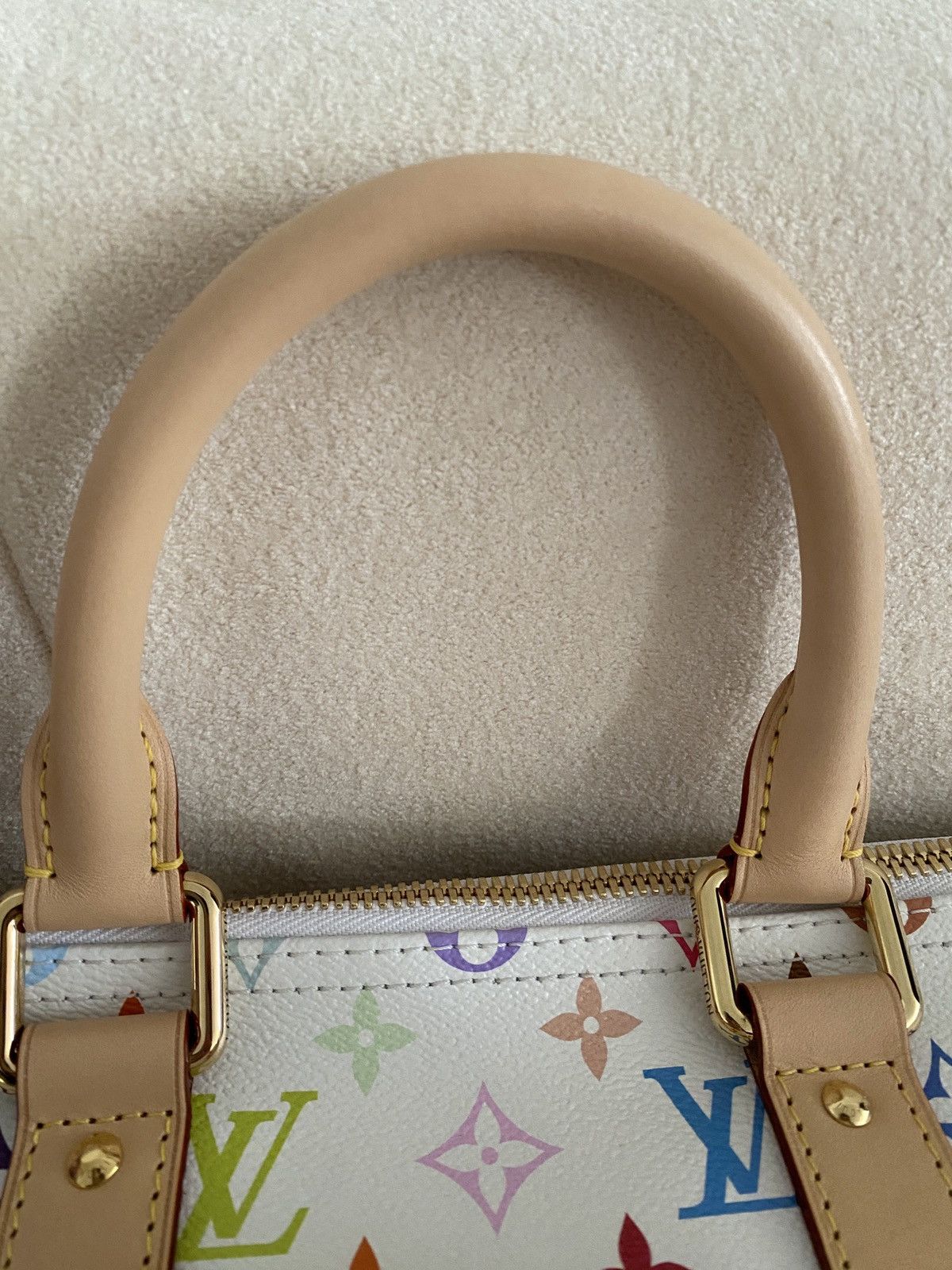 Louis Vuitton × Takashi Murakami Louis Vuitton Murakami Keepall Bandoulière 45 Monogram White Size ONE SIZE - 17 Thumbnail