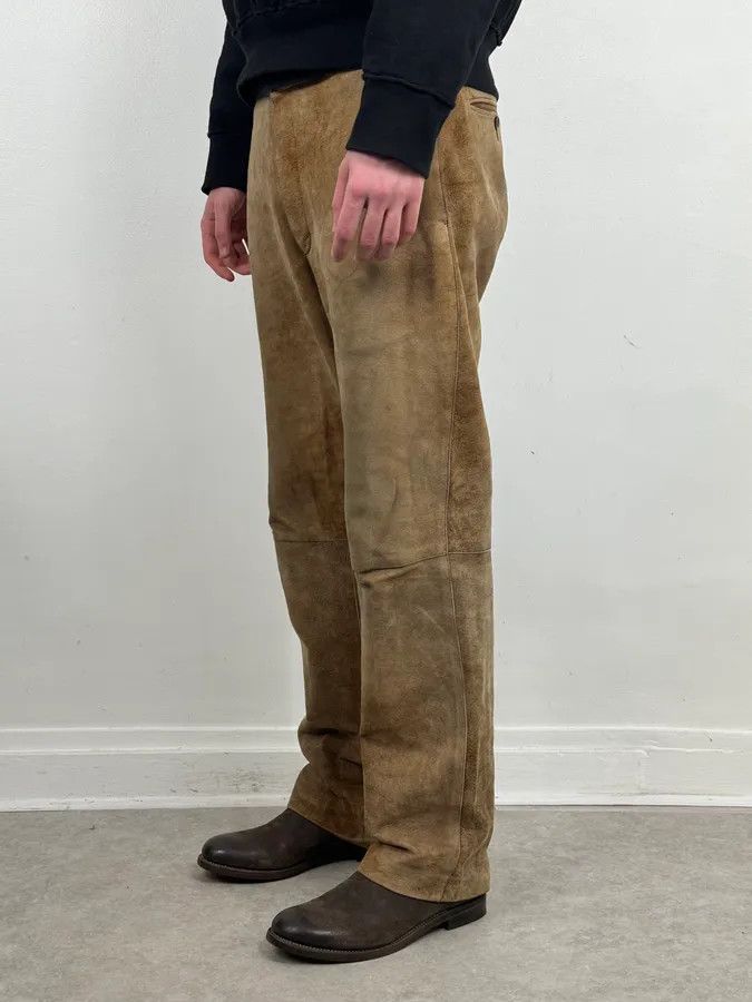 Jil Sander Jil Sander Brown Leather Classy Pants Size US 32 / EU 48 - 3 Thumbnail