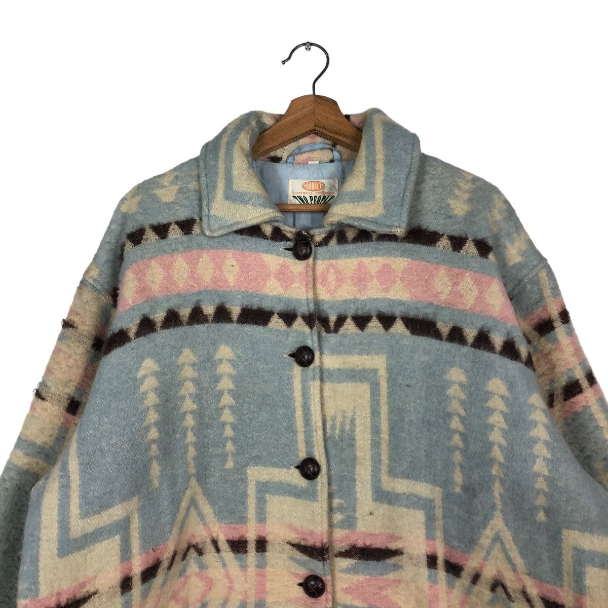 Japanese Brand 📌VINTAGE WOOL JACKET TWO PEOPLE JAPAN NAVAJO NATIVE Size US M / EU 48-50 / 2 - 3 Thumbnail