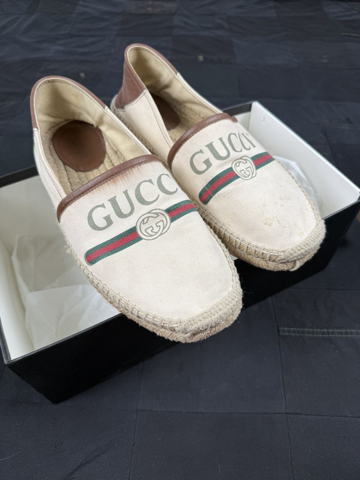 Gucci Logo Print Espadrille Size US 8 / EU 41 - 1 Thumbnail