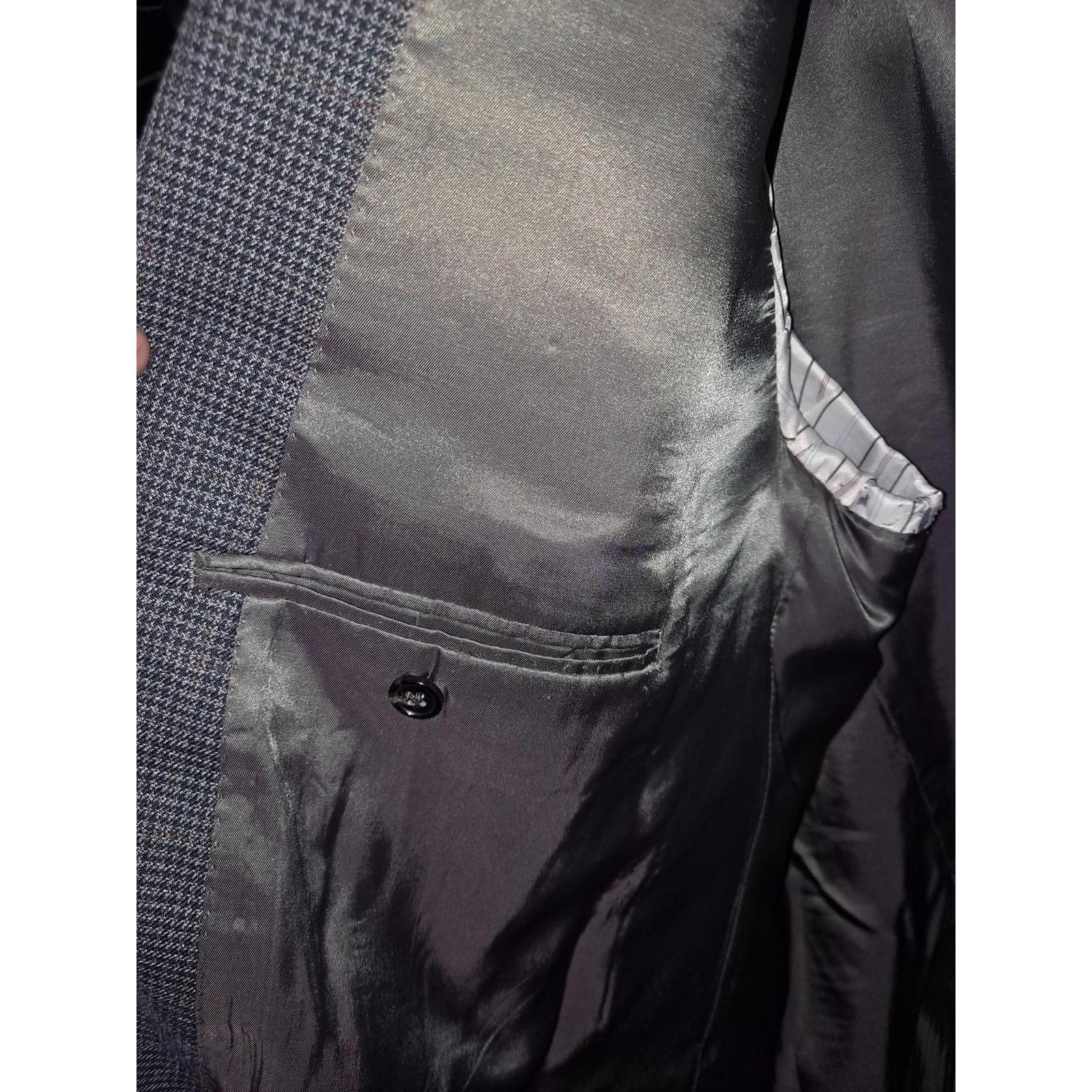 Ralph Lauren Ralph Lauren Gray with Orange Plaid 2 Button Silk/Wool Blaze Size 52R - 3 Thumbnail
