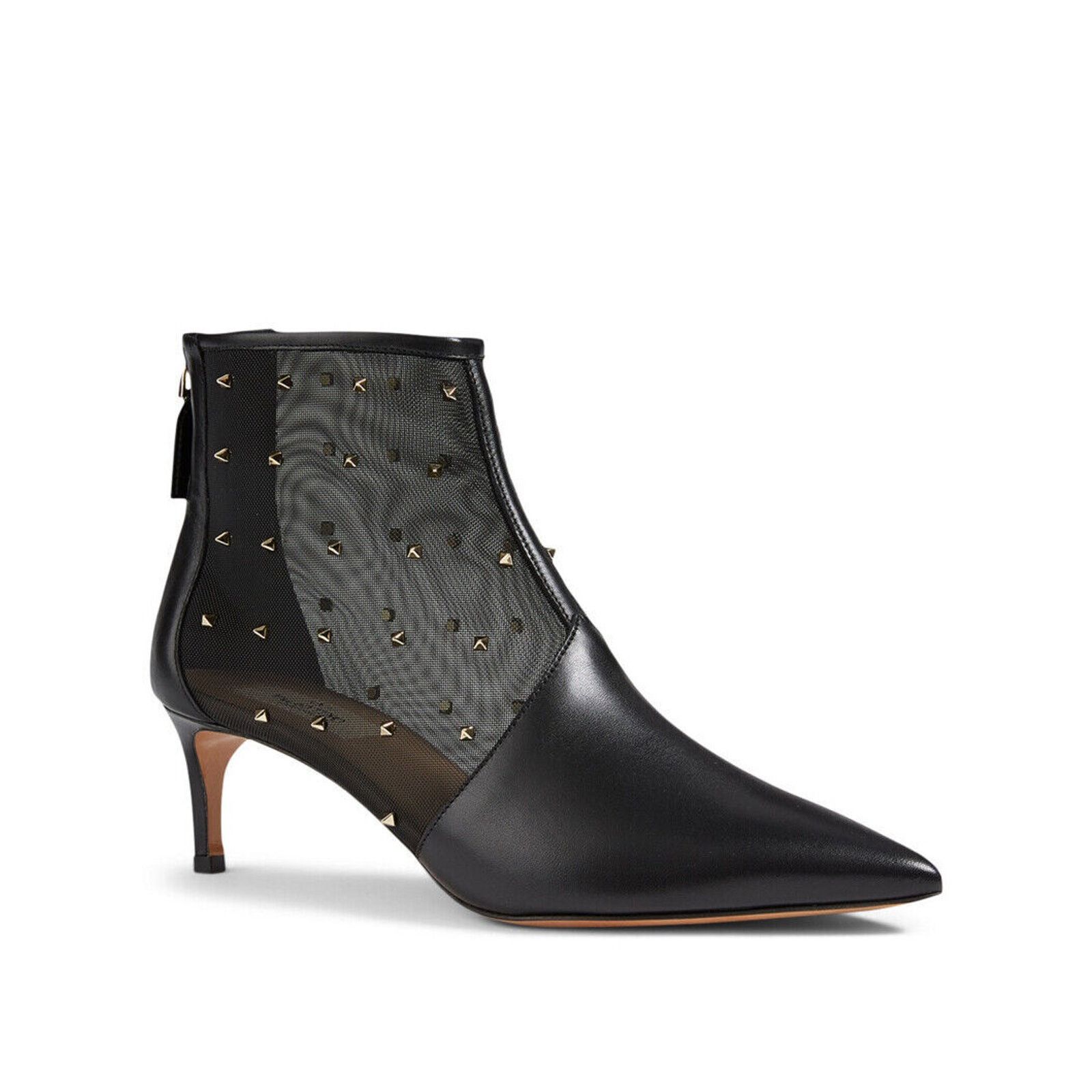 Valentino Valentino Rockstud Shining Mesh Black Leather Stud Kitten Size US 6 / IT 36 - 5 Thumbnail