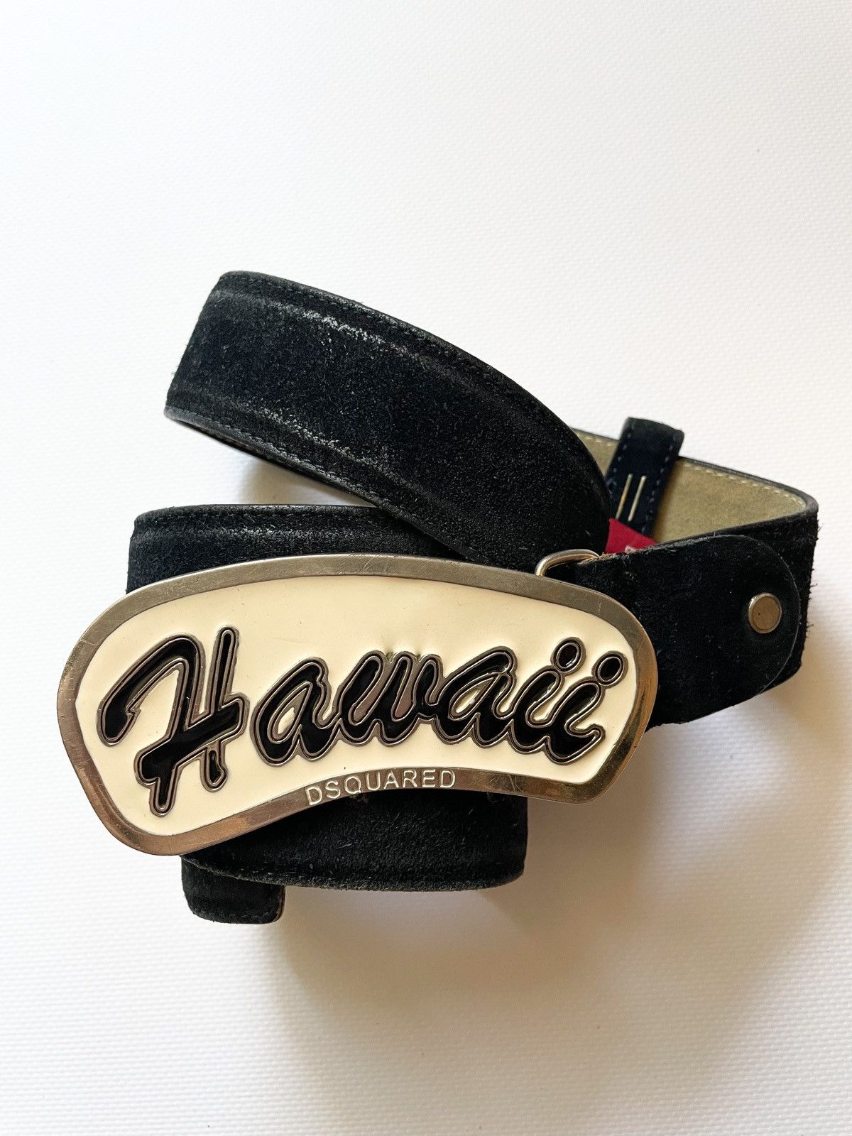 Dsquared2 Dsquared suede leather Hawaii belt Dsquared2 buckle logo Size ONE SIZE - 2 Thumbnail