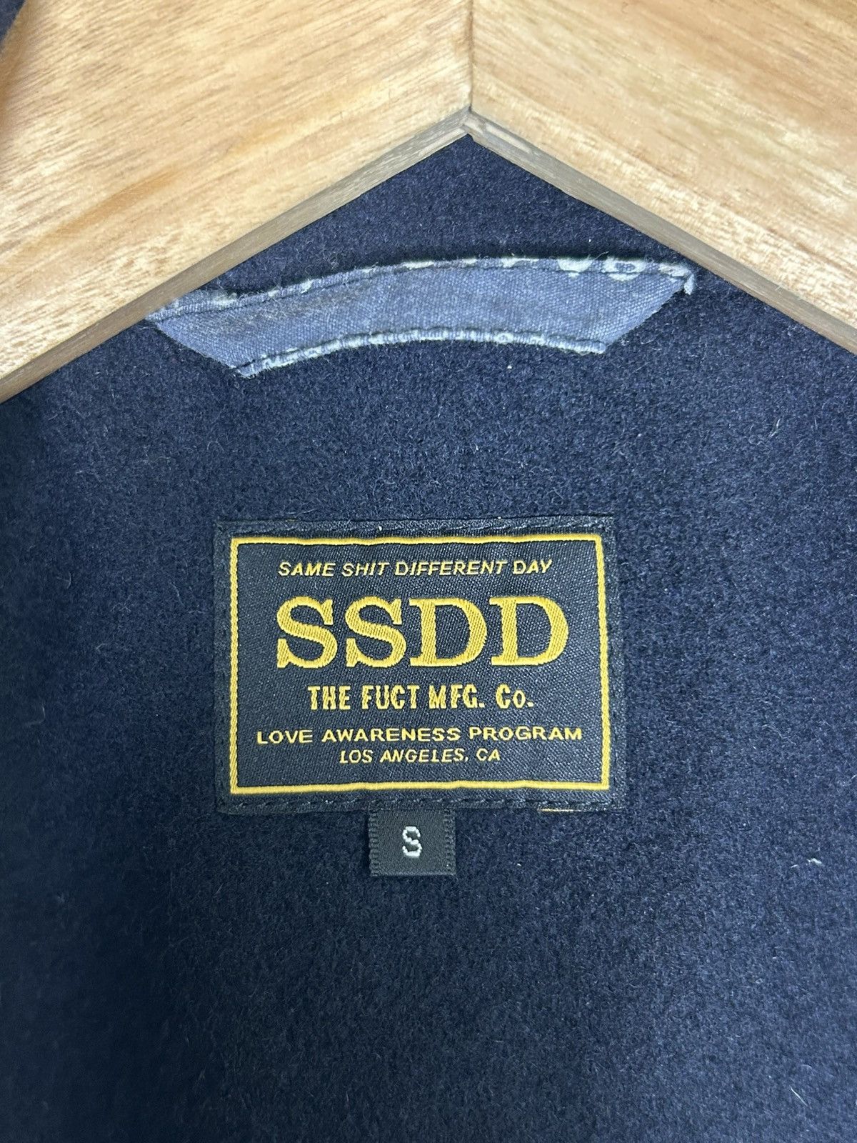 SSDD FUCT SSDD Wool Peacoat Jacket | Navy Blue Bandana Lining Size US S / EU 44-46 / 1 - 12 Thumbnail