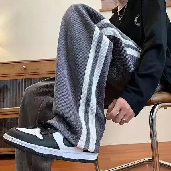 Japanese Brand Mizuki x Kaoda Loose Versatile Striped Wide Leg Jogger Pant Size US 29 - 6 Thumbnail