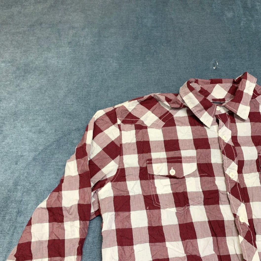 Vintage Retrofit Western Shirt Mens XL White Red Gingham Check Cotton Cowboy Button Up Size US L / EU 52-54 / 3 - 4 Thumbnail