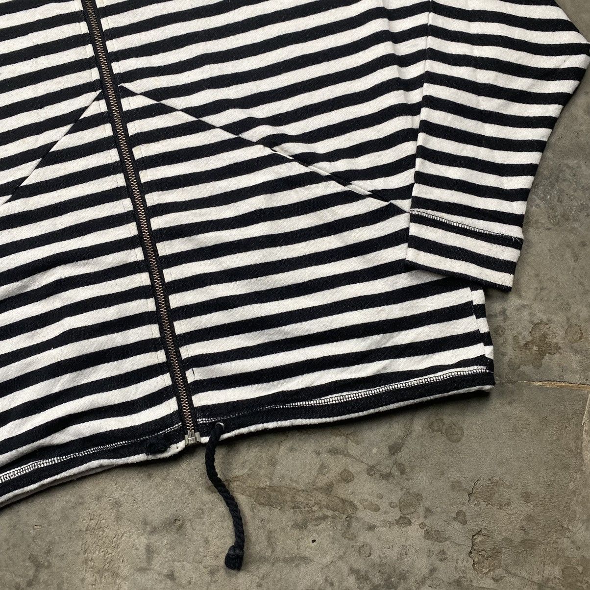 Vintage × Von Dutch y2k Von Dutch Striped Baggy Boxy Drop Shoulder Zip Up Size M / US 6-8 / IT 42-44 - 4 Thumbnail