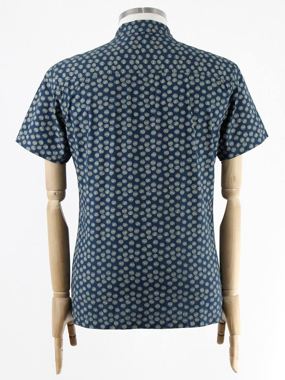 Common People COMMON PEOPLE Blue short-sleeved printed shirt Size US S / EU 44-46 / 1 - 3 Thumbnail