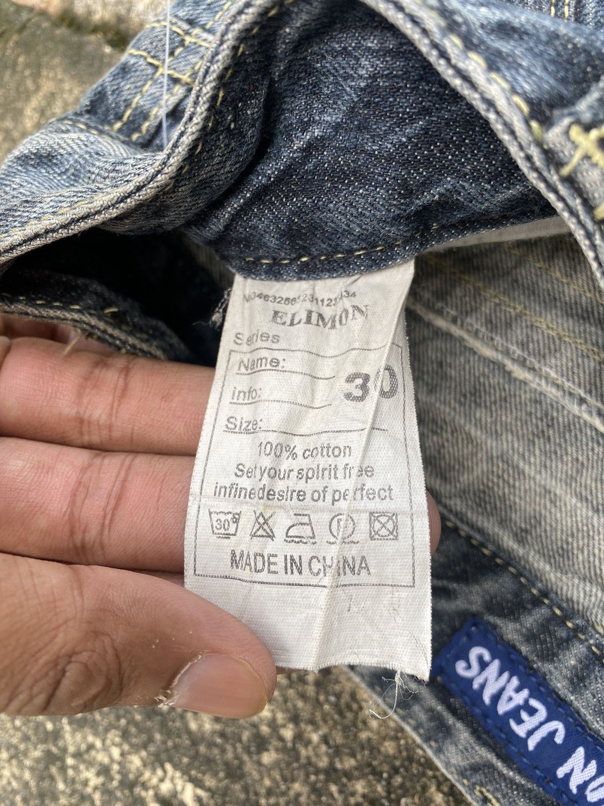 If Six Was Nine ❗️❗️SUPER SICK ELIMON JEANS DENIM PANTS Size US 32 / EU 48 - 13 Thumbnail