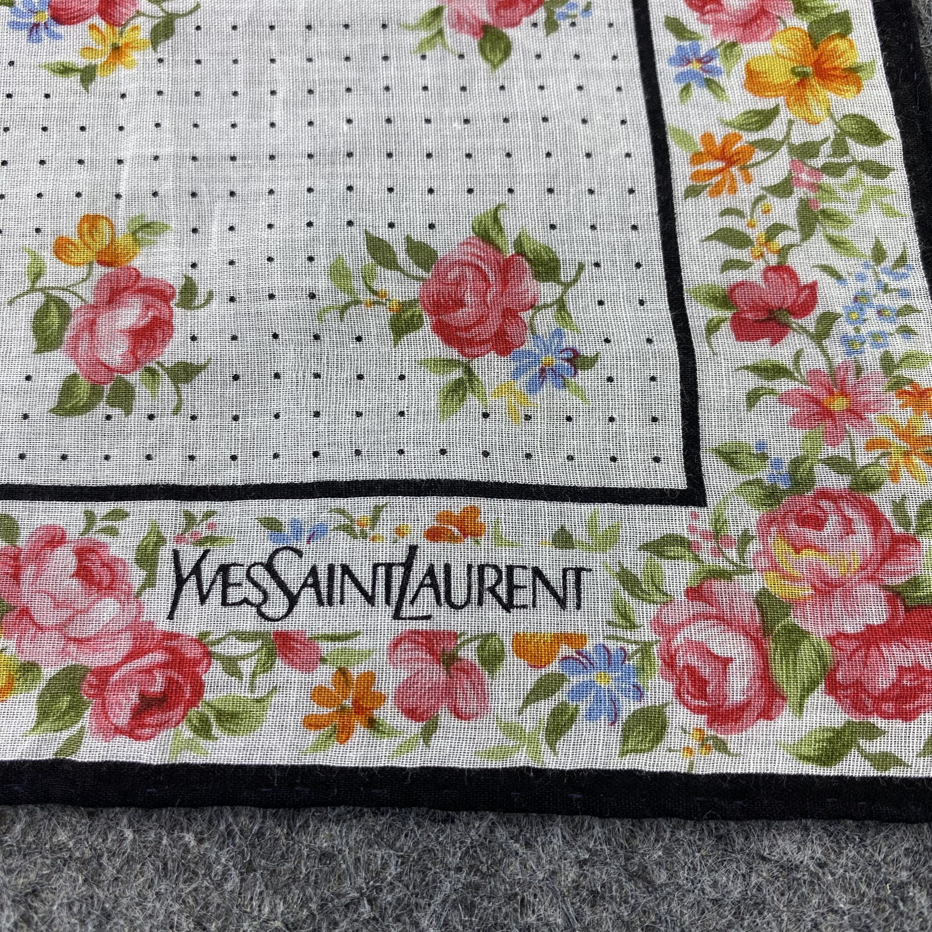 Vintage × Yves Saint Laurent Yves Saint Laurent Handkerchief / Bandana /Neckerchief-B1113 Size ONE SIZE - 5 Thumbnail