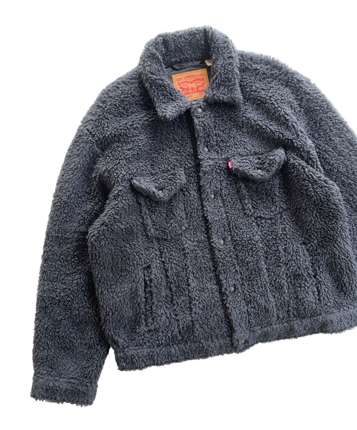 Levi's Vintage Clothing Mens Cozy Sherpa Fleece Trucker Jacket Size US L / EU 52-54 / 3 - 4 Thumbnail