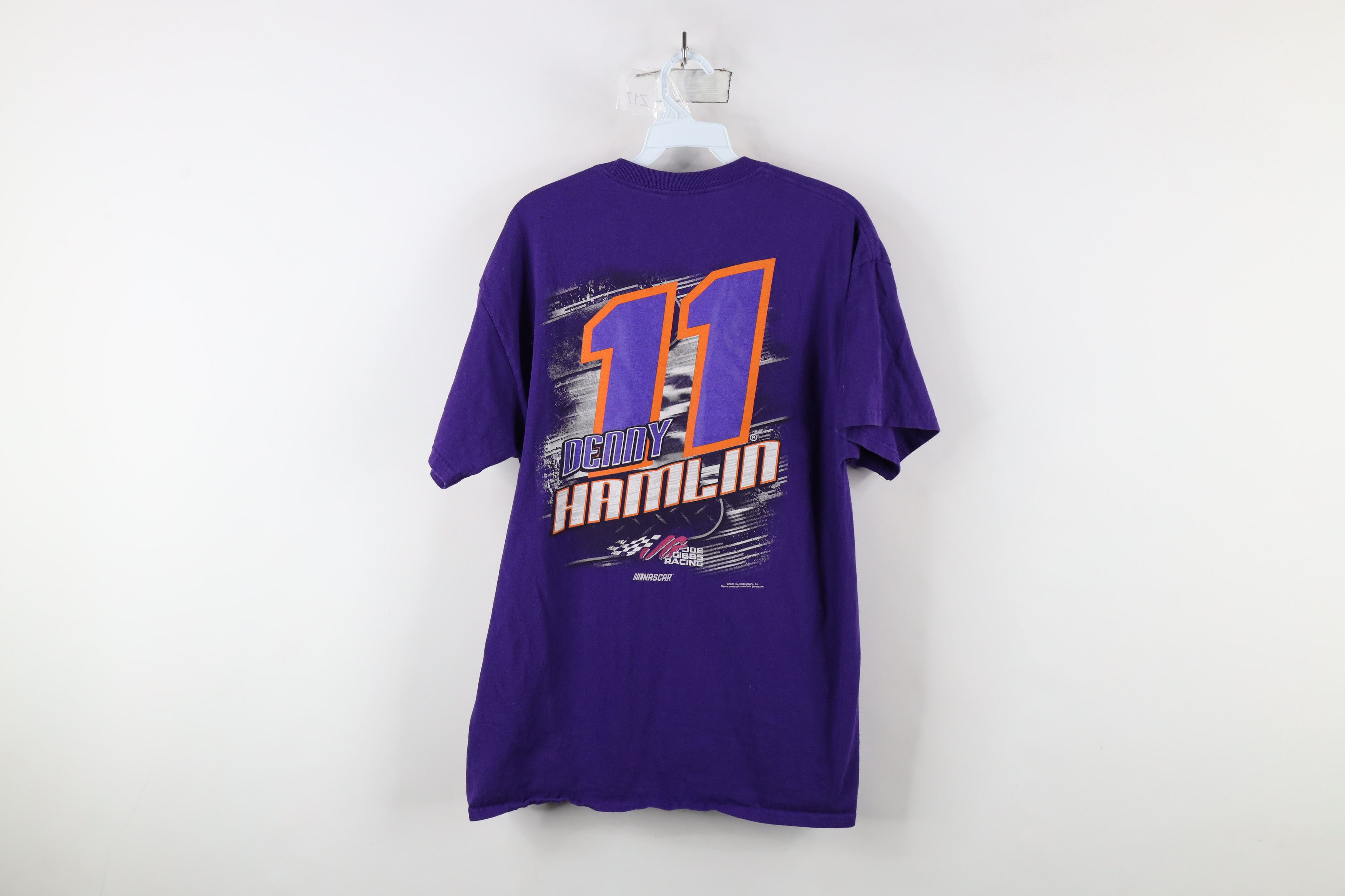 Vintage Y2K Nascar Spell Denny Hamlin Racing Short Sleeve T-Shirt Size US L / EU 52-54 / 3 - 12 Thumbnail