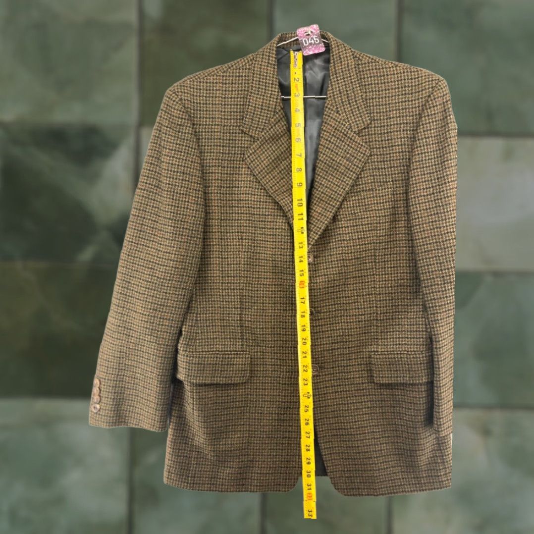 Vintage Hickey Freeman Mens Sport Coat 40 Brown Houndstooth Size US XXS / EU 40 - 3 Thumbnail