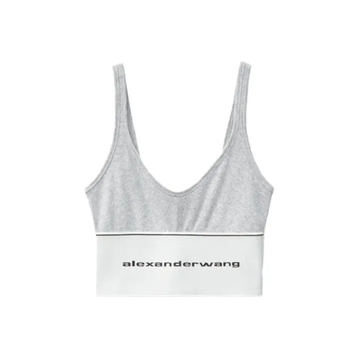 Alexander Wang Alexander Wang Grey Logo Athletic Crop Top 0079 Size XS / US 0-2 / IT 36-38 - 1 Thumbnail