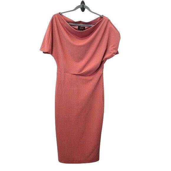 Other Alexia Admor Dress Drapey Shoulder Medium Dusty Rose Drapey Size M / US 6-8 / IT 42-44 - 3 Thumbnail