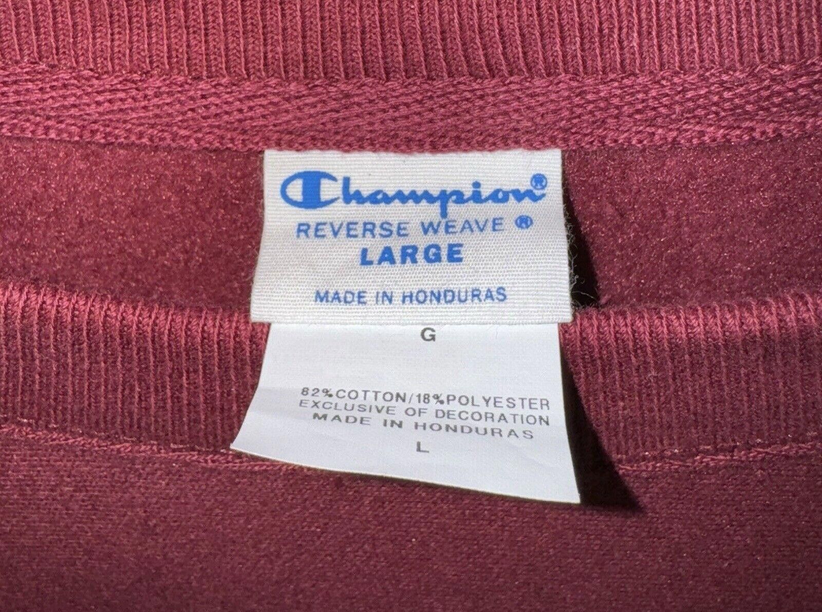 Champion Champion Maroon Red Reverse Weave Crewneck Sweatshirt Sz L Size US 34 / EU 50 - 5 Thumbnail