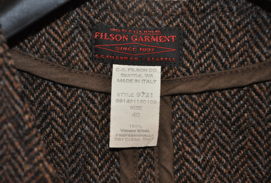 Filson Harris Tweed Wool Western Vest Gilet Size 40 Made ITALY | Grailed