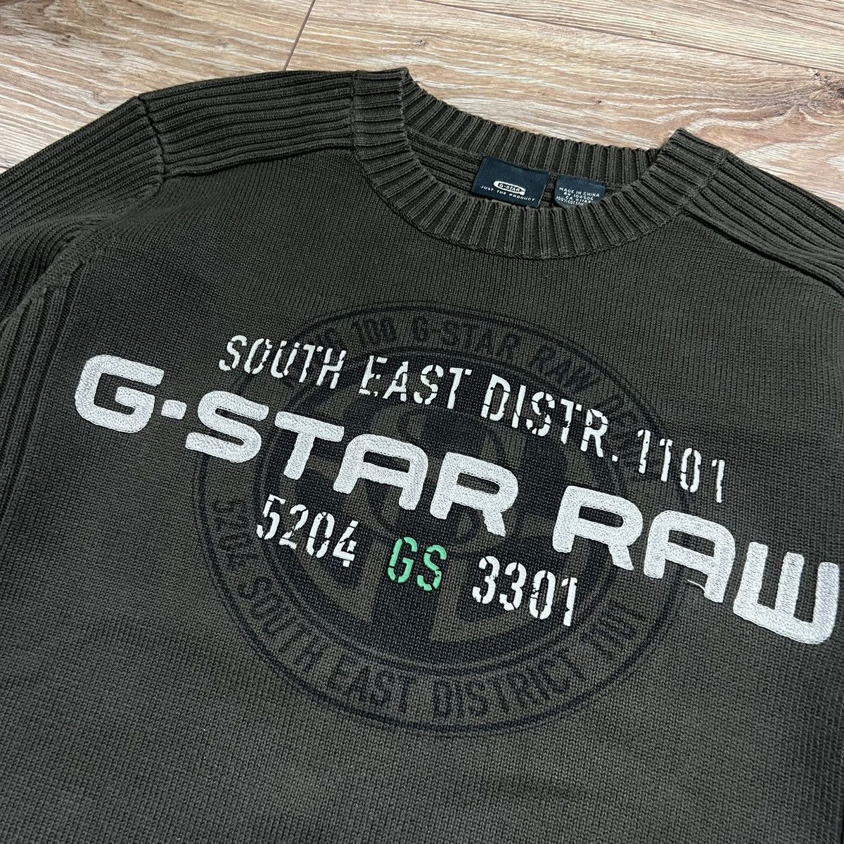 G-Star 00s G-Star Raw Vintage Avant Garde Knit Military Sweater Size US XL / EU 56 / 4 - 4 Thumbnail