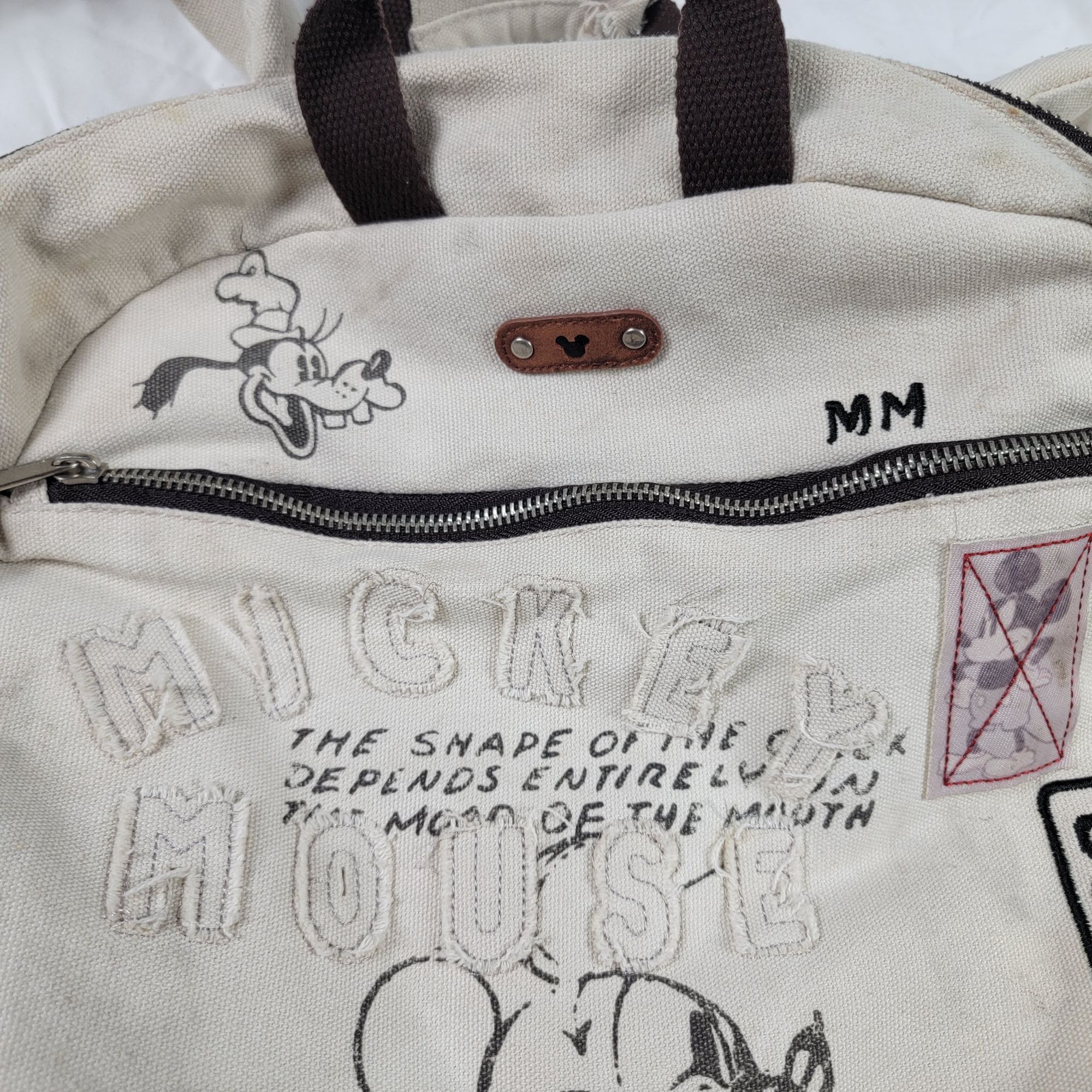 Disney Disney Mickey Mouse Adults White Backpack Casual Outdoors Th Size ONE SIZE - 9 Thumbnail
