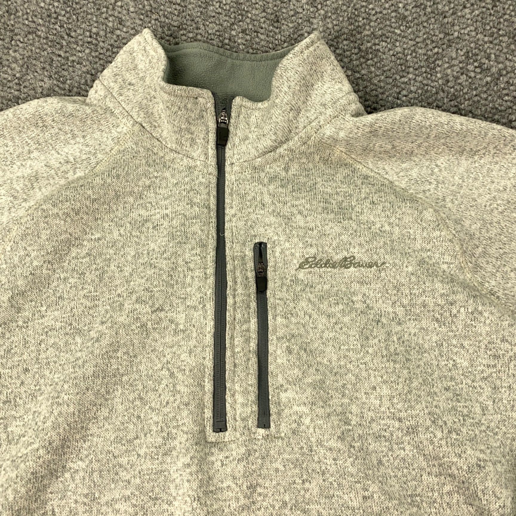 Eddie Bauer Eddie Bauer Mens Pullover Sweatshirt 2XL Gray Fleece 1/4 Zip Embroidered Size US XXL / EU 58 / 5 - 2 Thumbnail