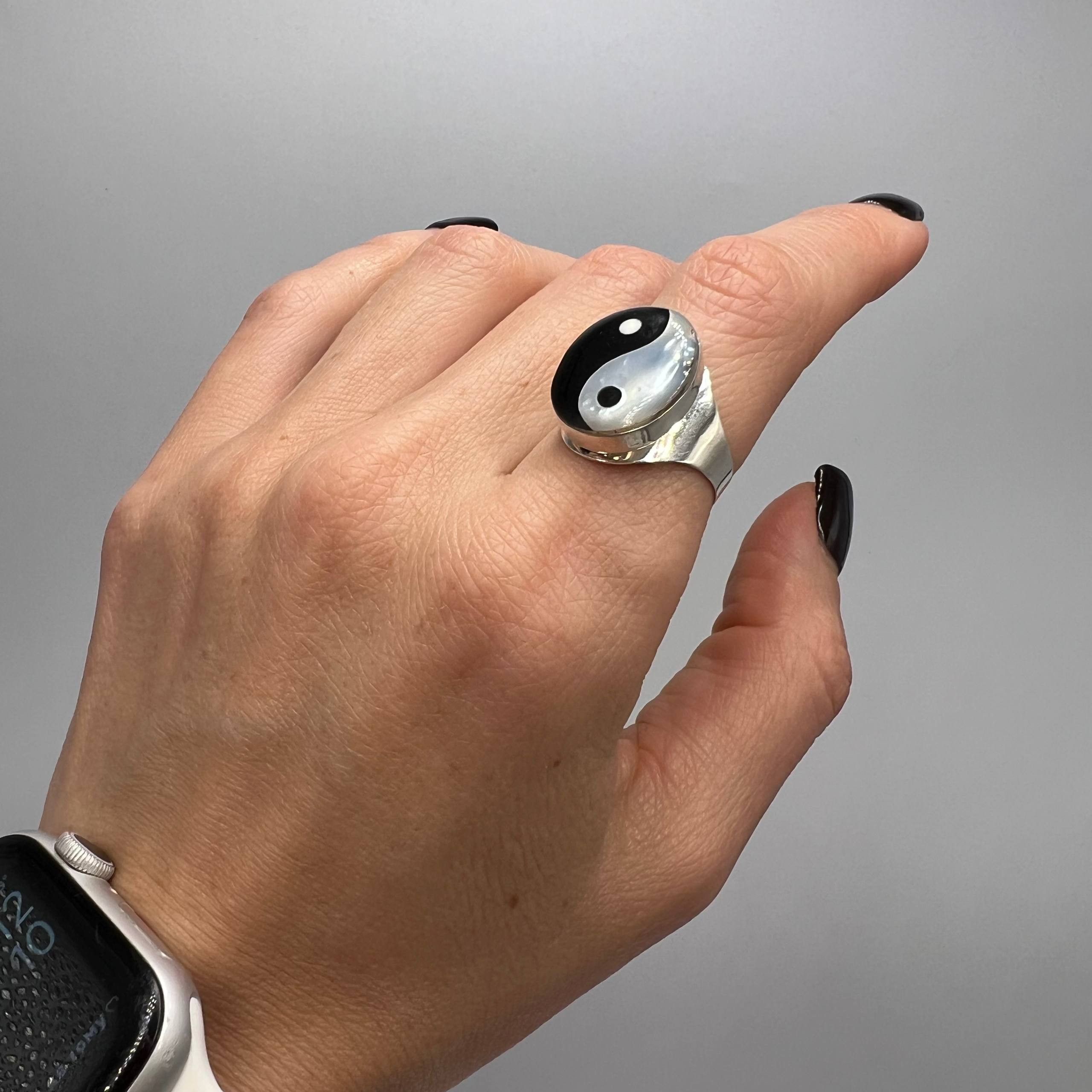 Sterling Silver Sterling Silver 925 Yin Yang Ring Size ONE SIZE - 9 Thumbnail