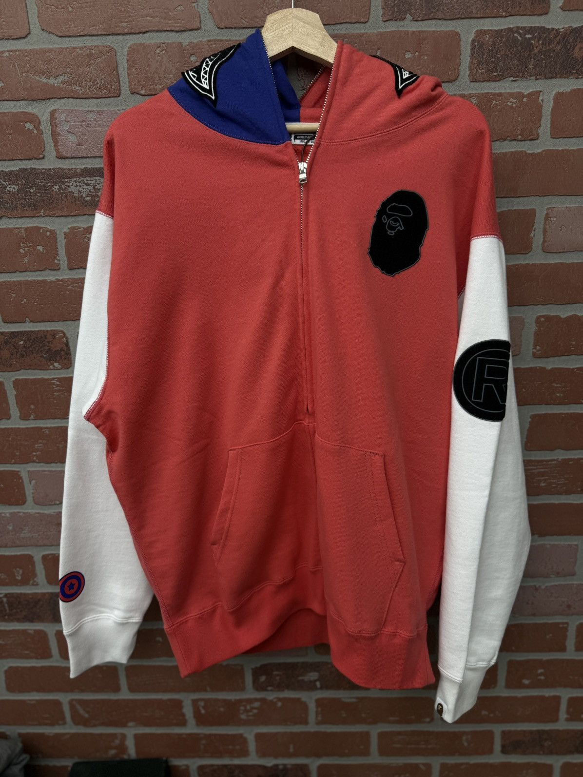 Bape Bape Multicolor Japan Exlusive Patch Hoodie Size L NEW Size US L / EU 52-54 / 3 - 6 Thumbnail