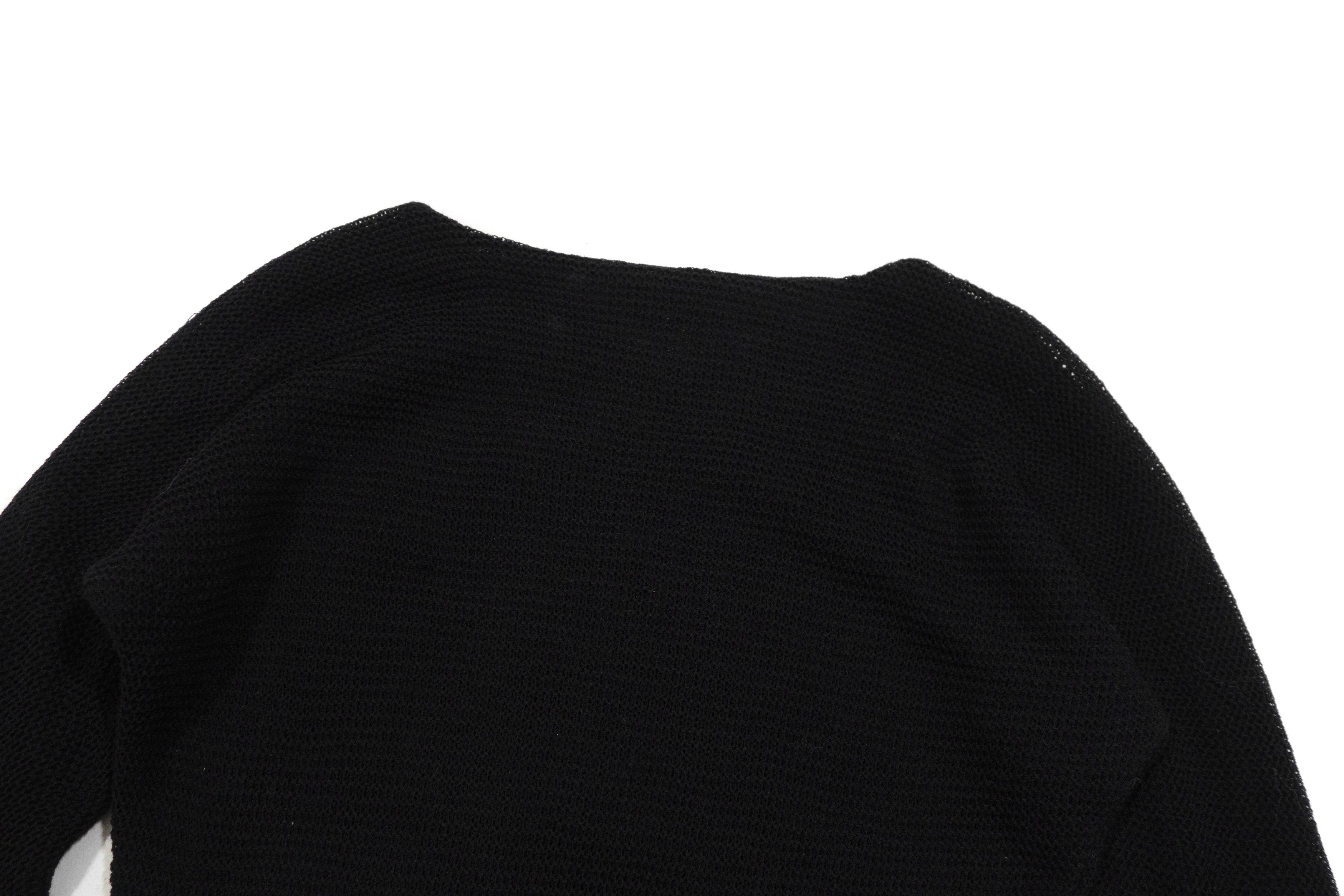 Versace Jeans Couture 90s Medusa Logo Mesh Overlay Knit Drop Sweater Vintage Size M / US 6-8 / IT 42-44 - 4 Thumbnail