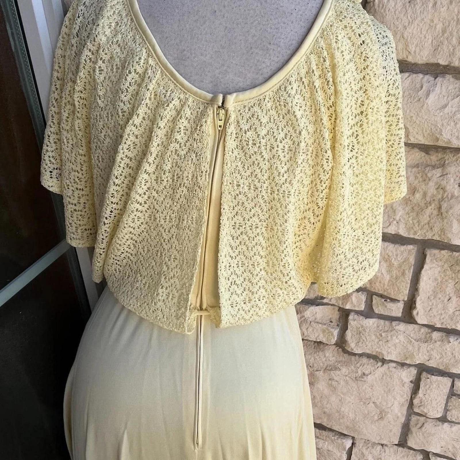 Other Cream yellow maxi drest #boho #cottagecore vintage small Size S / US 4 / IT 40 - 3 Thumbnail