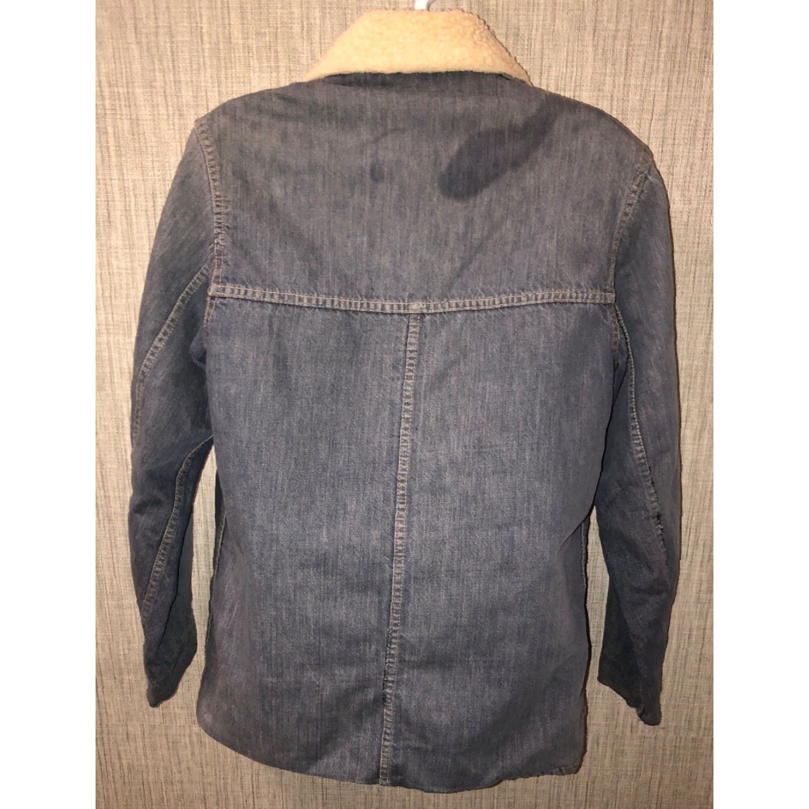 Vintage Roebucks Mens Jacket Blue Sherpa Lined Button Front 23 Inch Armpit M Regular Size US M / EU 48-50 / 2 - 5 Thumbnail