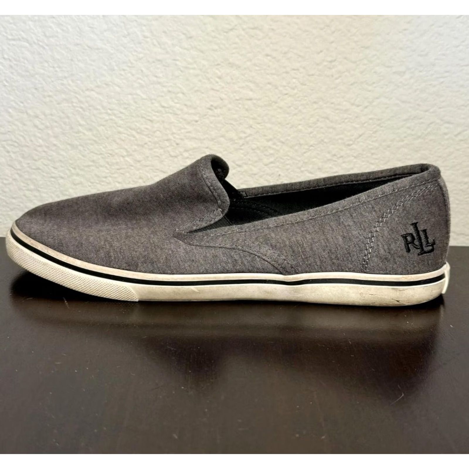 Ralph Lauren Lauren Ralph Lauren Shoes Womens Size 8.5 Gray Slip On Janis Jersey Knit Casual Size M / US 6-8 / IT 42-44 - 4 Thumbnail