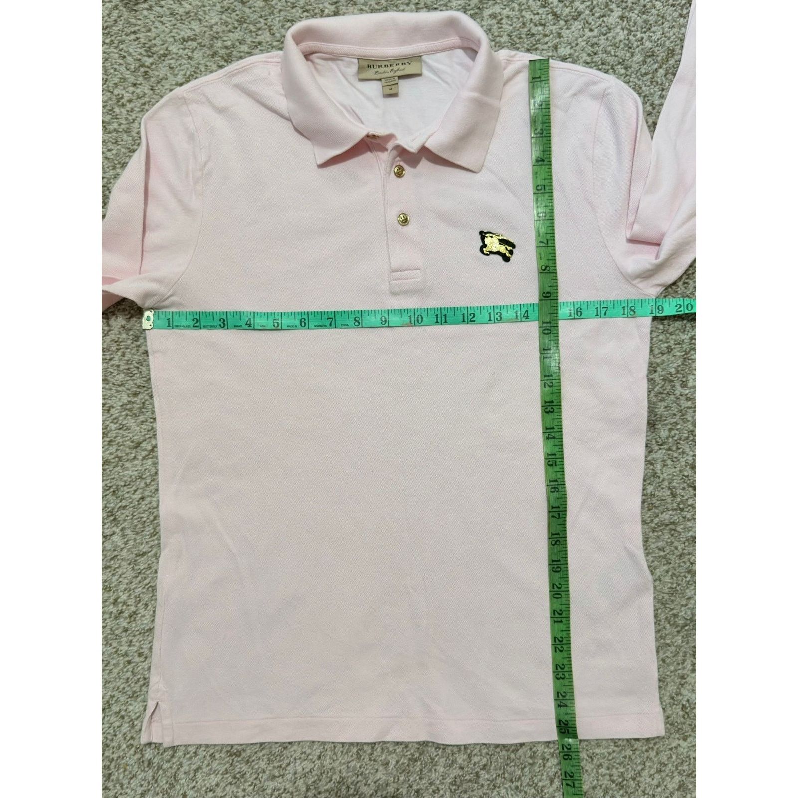 Burberry Burberry London England Pink Polo Shirt Mens Size M Slim Fit Size US M / EU 48-50 / 2 - 5 Thumbnail