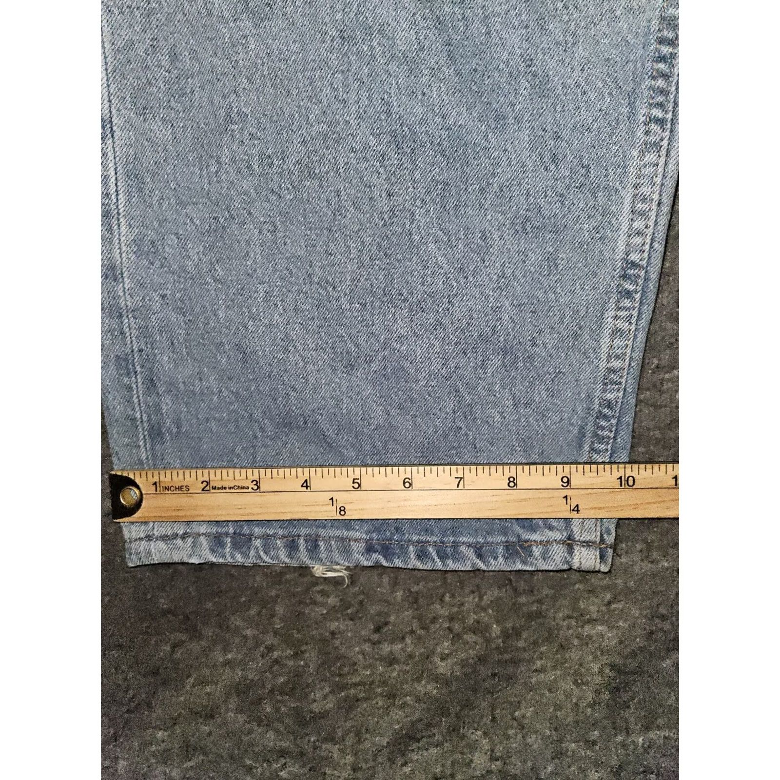 Nautica VINTAGE Nautica Relaxed Straight Carpenter Jeans Mens 34x30 90s Y2K Blue Denim Distressed Pockets Easy Care Regular Inseam 28"} Size US 34 / EU 50 - 7 Thumbnail