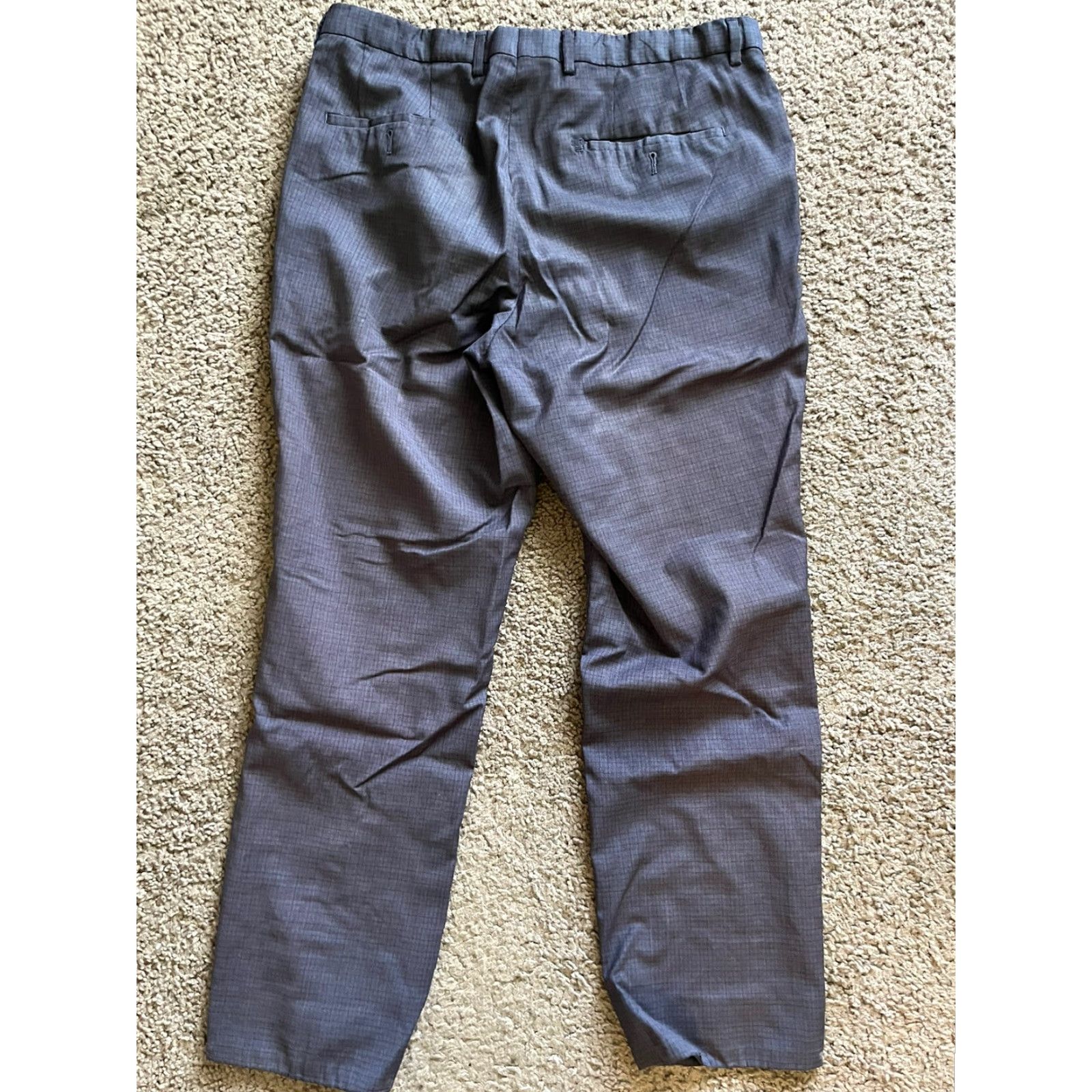 Hugo Boss HUGO BOSS Blue Black Checked Dress Pants Size 40 Slim Fit Regular Modern Mens Size US 40 / EU 56 - 2 Thumbnail
