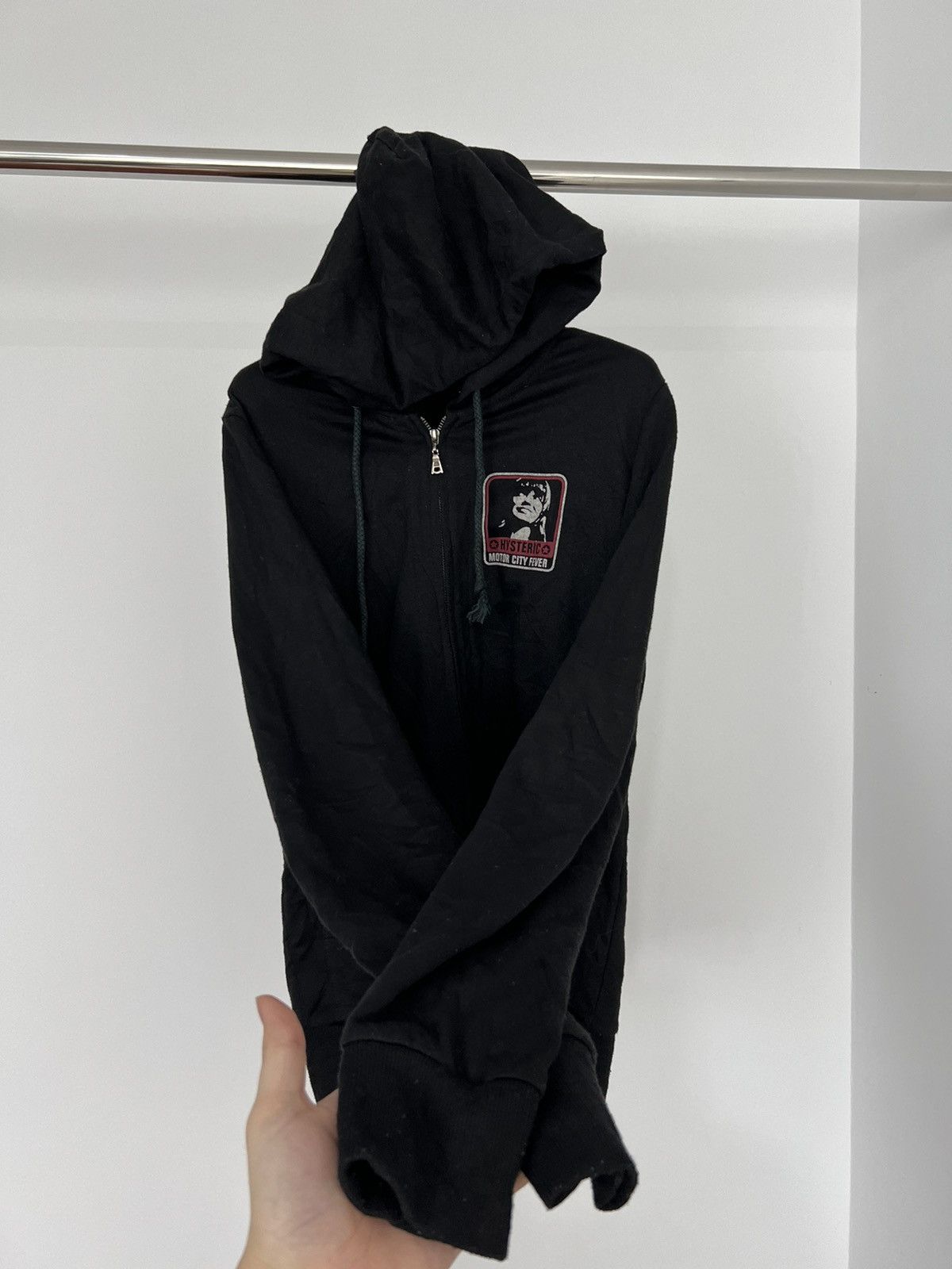 image of Hysteric Glamour Motor City Fever Zip Hoodie in Black, Men's (Size Medium)